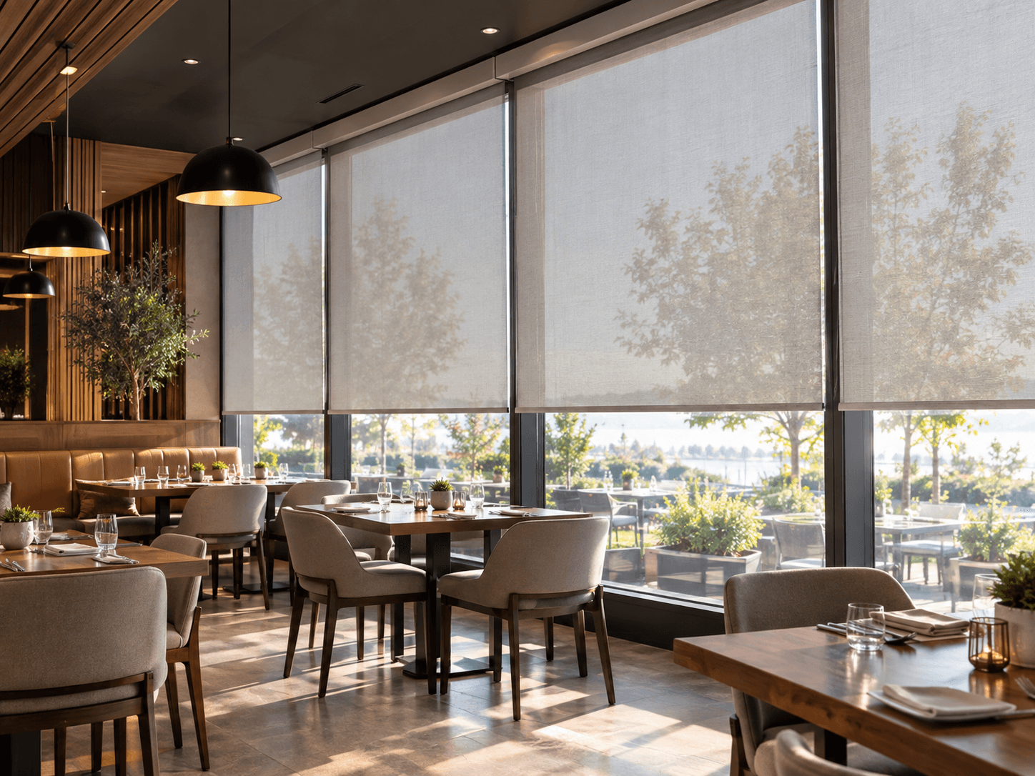 Restaurants window coverings